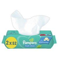Pampers Πακέτο Προσφοράς Fresh Clean Wipes 104 Τεμάχια (2x52 Τεμάχια) - Μωρομάντηλα με Άρωμα Φρεσκάδας