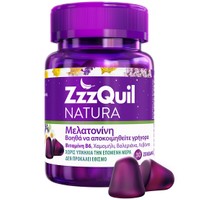 ZzzQuil Natura Melatonin 30 Softgels - Συμπλήρωμα Διατροφής με Μελατονίνη σε Ζελεδάκι για Γρηγορότερο Ύπνο