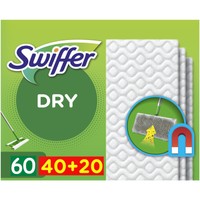 Swiffer Promo 3x Capture Dry Refill 60 Τεμάχια (40 + 20 Τεμάχια) - Ανταλλακτικά Πανάκια για το Πάτωμα που Παγιδεύουν τη Σκόνη