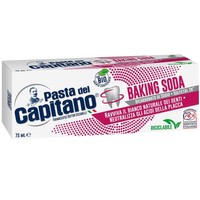 Pasta del Capitano Baking Soda Toothpaste 75ml - Οδοντόκρεμα με Μαγειρική Σόδα για Φυσική Λεύκανση των Δοντιών με Αντιβακτηριακούς Παράγοντες