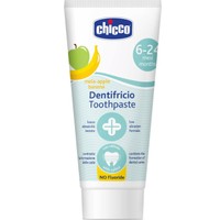 Chicco Dentifricio 6-24m Apple-Banana Toothpaste 50ml - Οδοντόκρεμα Χωρίς Φθόριο για Παιδιά από 6 έως 24 Μηνών με Γεύση Μήλο-Μπανάνα για Ολοκληρωμένη Στοματική Υγιεινή