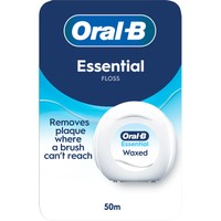 Oral-B Essential Floss 50m - Κερωμένο Οδοντικό Νήμα Χωρίς Γεύση