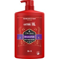 Old Spice Rockstar 3 in 1 Shower Gel & Shampoo 1L - Ανδρικό Αφρόλουτρο - Σαμπουάν με Άρωμα Μεγάλης Διάρκειας από Κίτρο, με Έντονο Περγαμόντο & Τραγανό Μήλο σε Συνδυασμό με Αρώματα Ξύλου με Αντλία