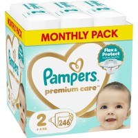 Pampers Premium Care Monthly Pack Νο2 (4-8kg) 246 Τεμάχια - 