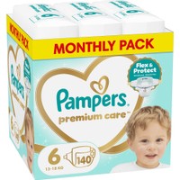 Pampers Premium Care Monthly Pack Νο6 (13-18kg) 140 Τεμάχια - 