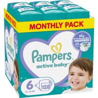 Pampers Active Baby Monthly Pack Νο6 (13-18kg) 128 Πάνες