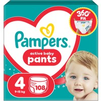 Pampers Pants No4 (9-15kg) Πάνες Βρακάκι 108 πάνες
