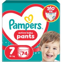 Pampers Pants Mega Pack Νο7 (17+kg) 74 πάνες - Πάνες-Βρακάκι με Σχεδιασμό που Εμποδίζει τις Διαρροές