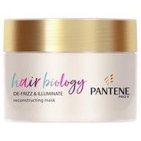 Pantene Hair Biology De-frizz & Illuminate Reconstructing Mask 160ml - Μάσκα για Ξηρά ή Βαμμένα Μαλλιά που Φριζάρουν Εύκολα