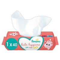 Pampers Kids Hygiene On the Go 40 Τεμάχια (1x40 Τεμάχια) - Παιδικά Μωρομάντηλα για Απαλή Καθαριότητα Χάρη στη Μοναδική Σύνθεσή τους με 2 Φορές Περισσότερους Καθαριστικούς Παράγοντες
