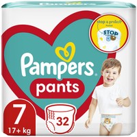 Pampers Pants Maxi Pack Νο7 (17kg+) 32 πάνες - Πάνες-Βρακάκι με Σχεδιασμό που Εμποδίζει τις Διαρροές