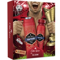 Old Spice Promo Set Captain Deodorant Spray 150ml & Shampoo - Shower Gel 250ml - Αποσμητικό Spray Σώματος 48ωρης Προστασίας για Άνδρες & Ανδρικό Αφρόλουτρο, Σαμπουάν σε Μορφή Gel