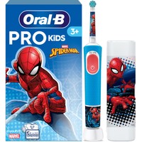 ​​​​​​​Oral-B Pro Kids 3+ Years Electric Toothbrush Spider-Man 1 Τεμάχιο - Ηλεκτρική Οδοντόβουρτσα για Παιδιά από 3 Ετών, Περιλαμβάνονται & 4 Αυτοκόλλητα Λαβής