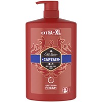 Old Spice Captain 3in1 Shower & Shampoo Gel 1L - Ανδρικό Αφρόλουτρο, Σαμπουάν σε Μορφή Gel για Σώμα, Μαλλιά & Πρόσωπο