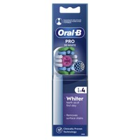 Oral-B Pro 3D White Electric Toothbrush Heads 4 Τεμάχια - Ανταλλακτικές Κεφαλές Ηλεκτρικής Οδοντόβουρτσας