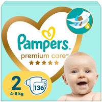 Pampers Premium Care Πάνες No 2 (4-8kg) 136 πάνες