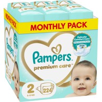 Pampers Premium Care Monthly Pack Νο2 (4-8kg) 224 Τεμάχια - 