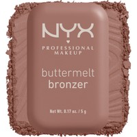 Nyx Professional Makeup Buttermelt Bronzer 5g - 02 All Buttad Up - Bronzer σε Μορφή Πούδρας με Μεταξένια Υφή