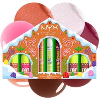 Nyx Professional Makeup Promo Gingerbread Shiny Sheer Lip Balm 3x2g & Fat Oil 4x4.8ml - Ανάλαφρο Βάλσαμο Χειλιών με Χρώμα για Ενυδάτωση & Λαμπερό Φινίρισμα & Ενυδατικά Lip Gloss για Λάμψη & Προστασία για έως & 12 Ώρες