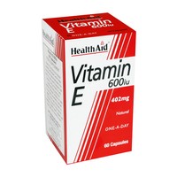 Health Aid Vitamin E 600iu 60caps - Συμπλήρωμα Διατροφής με Φυσική Βιταμίνη Ε