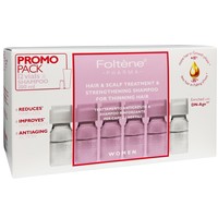 Foltene Pharma Πακέτο Προσφοράς Women Hair & Scalp Treatment 12Vials x 6ml & Δώρο Strengthening Shampoo for Women 200ml - Αγωγή με Αμπούλες Κατά της Γυναικείας Τριχόπτωσης & Γυναικείο Δυναμωτικό Σαμπουάν Κατά της Τριχόπτωση