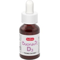 Buona Buonavit D3 12ml - Συμπλήρωμα Διατροφής Βιταμίνης D3 που Μπορεί να Συμβάλει στην Ενίσχυση Ανοσοποιητικού, Υγιή Δόντια & Οστά σε Σταγόνες για Παιδιά