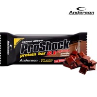 Anderson ProShock Double Chocolate Protein Bar 1440g (60gx24 Τεμάχια) - Συμπλήρωμα Διατροφής Μπάρας Δημητριακών με Υψηλής Περιεκτικότητας σε Πρωτεΐνης Ορού Γάλακτος & Βιταμινών για Δύναμη Ενέργεια & Αντοχή με Γεύση Σοκολάτα