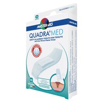 Master Aid Quadra Med Grande Soft Non-Woven Plaster Strips 78x26mm 10 Τεμάχια - Αεριζόμενος Ταχυεπίδεσμος Ιδανικός για Μικροτραύματα Όπως Κόψιμο, Δάγκωμα, Εκδορές