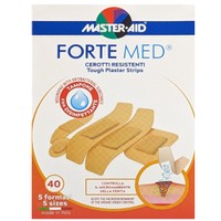 Master Aid Forte Med Tough Plaster Strips 40 Τεμάχια - Αυτοκόλλητο Επίθεμα στο Χρώμα του Δέρματος & σε Διάφορα Μεγέθη