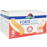Master Aid Forte Med Tough Plaster Strips Μπεζ Medio 78x20mm 100 Τεμάχια - Αυτοκόλλητο Επίθεμα για Μικροτραύματα, Ανθεκτικό στο Νερό