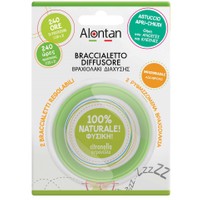 Alontan Natural Braccialetto Diffusore 2 Τεμάχια - Πράσινο - Εμποτισμένο Βραχιολάκι Διάχυσης με Αιθέριο Έλαιο Σιτρονέλλας για Προστασία Από τα Κουνούπια