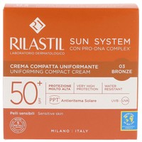 Rilastil Sun System Uniforming Compact Cream Spf50+, 10g - 03 Bronze - Αντηλιακή Κρέμα Προσώπου Πολύ Υψηλής Προστασίας με Χρώμα για Ομοιόμορφη Κάλυψη