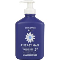 Camomilla Blu Energy Man Intimate Wash 300ml - Απάλη Λοσιόν Καθαρισμού Ανδρών για την Ευαίσθητη Περιοχή με Εκχύλισμα Τζίσενγκ