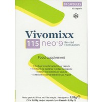 Vivomixx 115 Neo 9, 10caps - Συμπλήρωμα Διατροφής Υψηλής Συγκέντρωσης 9 Στελεχών Προβιοτικών για Εξισορρόπηση της Εντερικής Χλωρίδας & Αντιμετώπιση Γαστρεντερικών Διαταραχών
