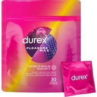 Durex Pleasure Max Regular Fit 30 Τεμάχια - Προφυλακτικά με Κουκίδες & Ραβδώσεις για Μεγαλύτερη Απόλαυση