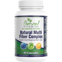 Natural Vitamins Multi Fiber Complex 45caps - Συμπλήρωμα Διατροφής Προβιοτικών Φυτικών Ινών για την Αντιμετώπιση της Δυσκοιλιότητας, Πεπτικών Διαταραχών & Έλεγχο της Όρεξης