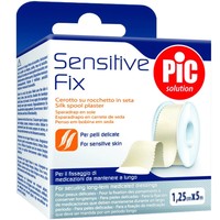 Pic Solution Sensitive Fix Silk Spool Plaster 1 Τεμάχιο - 1.25cm x 5m - Αυτοκόλλητο Μεταξωτό Ρολό Λευκοπλάστη