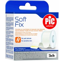 Pic Solution Soft Fix Non-Woven Fabric Spool Plaster 1 Τεμάχιο - 2.5cm x 5m - Αυτοκόλλητο Χάρτινο Ρολό Λευκοπλάστη