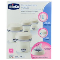 Chicco Multi-Use Milk Containers 4x150ml - Δοχεία Διατήρησης Γάλακτος Πολλαπλής Χρήσης