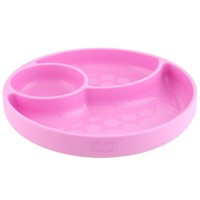 Chicco Easy Menu Plate 12m+, 1 Τεμάχιο - Βρεφικό Πιάτο Σιλικόνης με Χωρίσματα