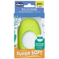 Chicco Silicone Teether Super Soft 2m+ Avocado 1 Τεμάχιο - Πολύ Μαλακός Κρίκος Οδοντοφυΐας Σιλικόνης 2 Όψεων, Ανακουφίζει τα Ευαίσθητα Ούλα του Μωρού