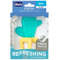 Chicco Refreshing Teether 4m+ Cactus 1 Τεμάχιο - Δροσιστικός Κρίκος Οδοντοφυίας που Ανακουφίζει τα Ούλα του Μωρού, Μπορεί να Τοποθετηθεί & στο Ψυγείο