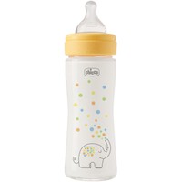 Chicco Perfect Easy Anti-Colic Baby Glass Bottle 0m+, 240ml - Γυάλινο Μπιμπερό με Θηλή Σιλικόνης Αργής Ροής Κατά των Κολικών για Βρέφη από την Γέννηση