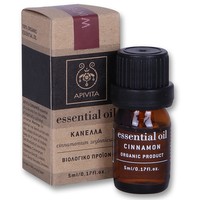 Apivita Essential Oil Cinnamon 5ml - 100% Βιολογικό Αιθέριο Έλαιο Κανέλας με Ισχυρές Αρωματικές & Αντιβακτηριδιακές Ιδιότητες