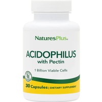 Natures Plus Acidophilus with Pectin 30caps - Συμπλήρωμα Διατροφής Οξεόφιλου Προβιοτικού με Πηκτίνη Εσπεριδοειδών για την Αντιμετώπιση Γαστρεντερικών Διαταραχών