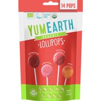 YumEarth Organic Red Fruits Lollipops 14 Τεμάχια - Βιολογικά Γλειφιτζούρια με Γεύση Ρόδι, Καρπούζι, Φράουλα & Ροδάκινο