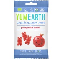YumEarth Organic Pomegranate Gummy Bears 50g - Βιολογικά Ζελεδάκια σε Σχήμα Αρκουδάκι με Υπέροχη Γεύση Ρόδι