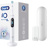 Oral-B iO Series 8 Magnetic White Alabaster 1 Τεμάχιο - Επαναστατική iO Τεχνολογία, 6 Προγράμματα Επαγγελματικού Καθαρισμού, Αθόρυβη Λειτουργία