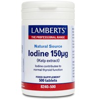 Lamberts Iodine (Kelp Extract) 150μg - Συμπλήρωμα Διατροφής Πλούσιας Πηγή Ιωδίου για την Ρύθμιση του Μεταβολικού Ρυθμού