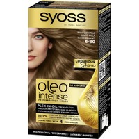 Syoss Oleo Intense Permanent Oil Hair Color Kit 1 Τεμάχιο - 6-80 Ξανθό Σοκολατί - Επαγγελματική Μόνιμη Βαφή Μαλλιών για Εξαιρετική Κάλυψη & Έντονο Χρώμα που Διαρκεί, Χωρίς Αμμωνία